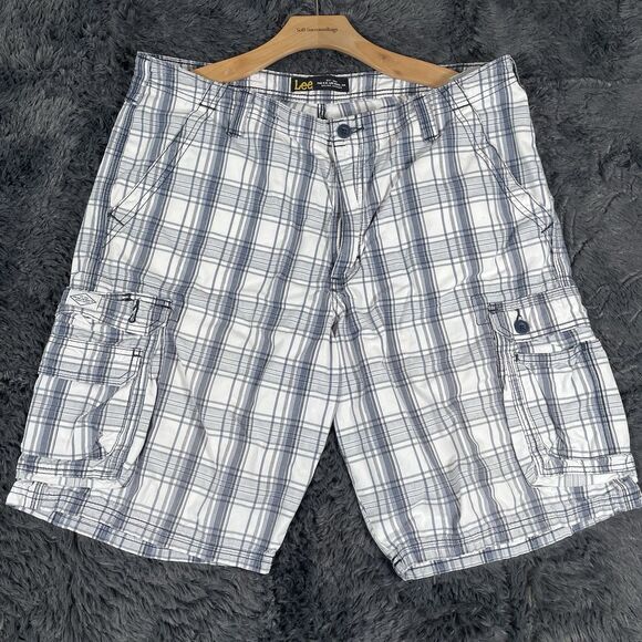 Lee Cargo Shorts Bundle Of Four Men's Size 38 Plaid Multicolor Preppy Golf - Picture 5 of 8